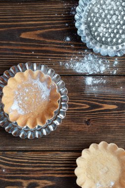 background brown tree apples dough baking dish dessert flour home basket whisk