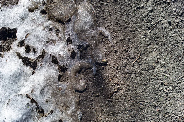 얼음 지각 진흙 구조가 푸른 잿빛 지구 얼음 겨울 추위를 은폐하여 날씨를 떨어뜨린다 — 스톡 사진