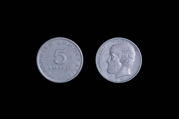 Greek Drahmas Copper Nickel Coin 1982 Year Greece Mincích Aristotelův — Stock fotografie