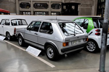 MUNICH, GERMANY - January 20 2020: German Technical Museum is world's largest museum for science and technology with many different technical fields, one of which are collection of classic car.