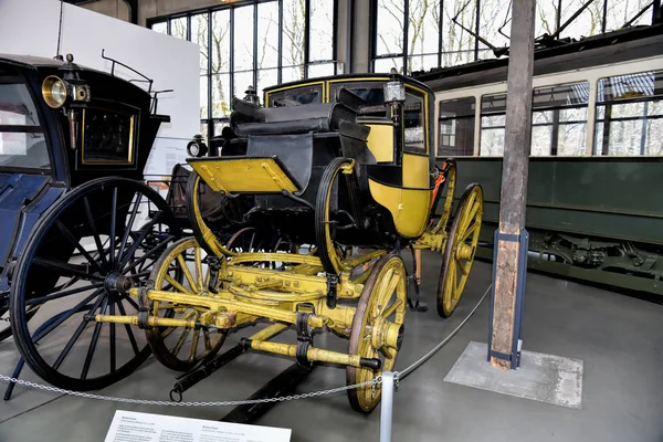MUNICH, GERMANY - January 20 2020: German Technical Museum is world's largest museum for science and technology with many different technical fields, one of which are collection of classic car.