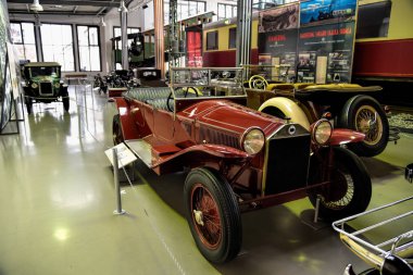 MUNICH, GERMANY - January 20 2020: German Technical Museum is world's largest museum for science and technology with many different technical fields, one of which are collection of classic car.
