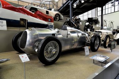MUNICH, GERMANY - January 20 2020: German Technical Museum is world's largest museum for science and technology with many different technical fields, one of which are collection of classic car.