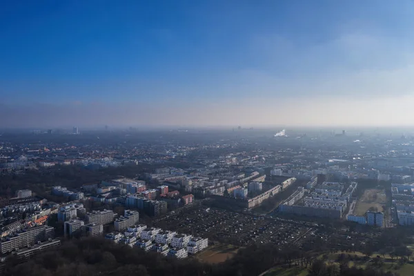 Мюнхен Германия Января 2020 Панорамная Фотография Мюнхена Сделанная Олимпийской Башни — стоковое фото