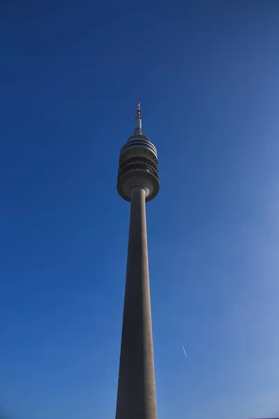 Monachium Niemcy Stycznia 2020 Wieża Olimpijska Monachium Całkowitą Wysokość 291 — Zdjęcie stockowe