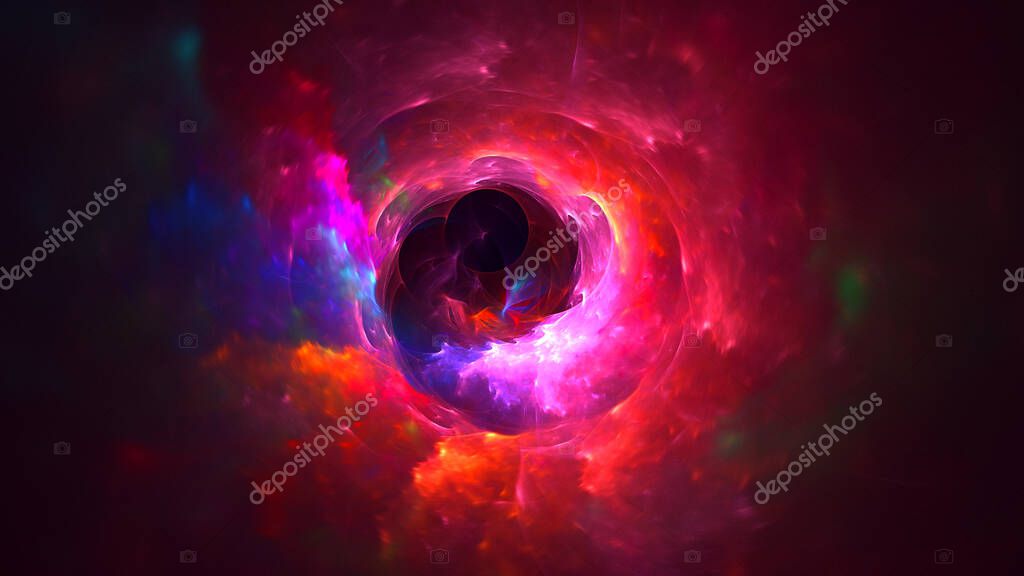 3D rendering abstract round light background