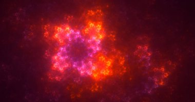 3B soyut renkli fraktal ışık arkaplanı oluşturma