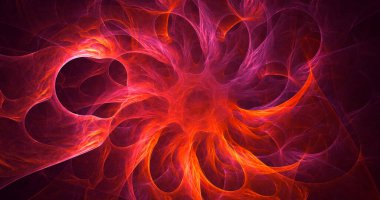 3B soyut renkli fraktal ışık arkaplanı oluşturma