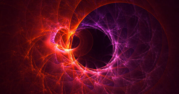 3D rendering abstract colorful fractal light background