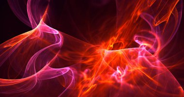 Soyut fraktal ışık arkaplanı 3 boyutlu oluşturuluyor