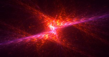 Soyut fraktal ışık arkaplanı 3 boyutlu oluşturuluyor