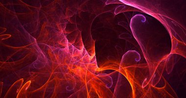 Soyut fraktal ışık arkaplanı 3 boyutlu oluşturuluyor