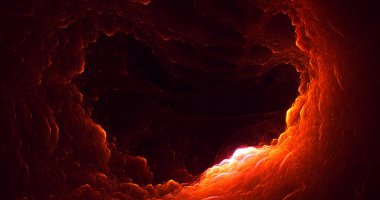 Soyut fraktal ışık arkaplanı 3 boyutlu oluşturuluyor