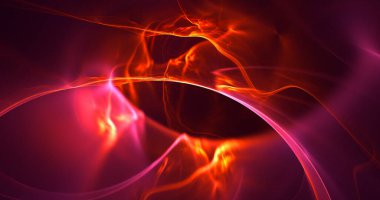 Soyut fraktal ışık arkaplanı 3 boyutlu oluşturuluyor