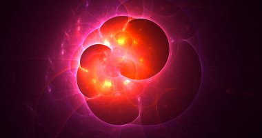 Soyut fraktal ışık arkaplanı 3 boyutlu oluşturuluyor