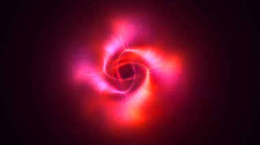 Soyut kırmızı fraktal ışık arkaplanı 3 boyutlu oluşturuluyor