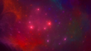 Soyut kırmızı fraktal ışık arkaplanı 3 boyutlu oluşturuluyor