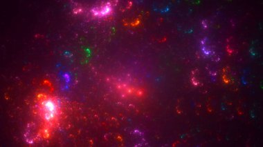 Soyut kırmızı fraktal ışık arkaplanı 3 boyutlu oluşturuluyor