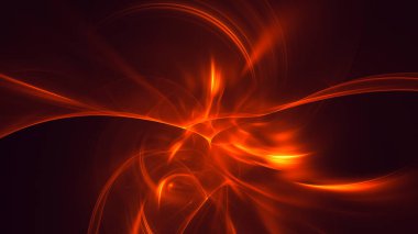 Soyut fraktal ışık arkaplanı 3 boyutlu oluşturuluyor