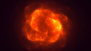 Soyut fraktal ışık arkaplanı 3 boyutlu oluşturuluyor