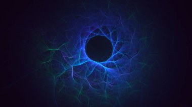 Soyut fraktal ışık arkaplanı 3 boyutlu oluşturuluyor