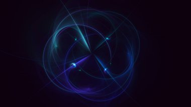 Soyut fraktal ışık arkaplanı 3 boyutlu oluşturuluyor