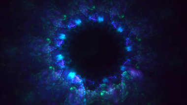 Soyut fraktal ışık arkaplanı 3 boyutlu oluşturuluyor