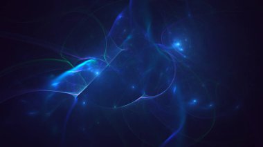 Soyut fraktal ışık arkaplanı 3 boyutlu oluşturuluyor