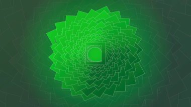 Koyu arkaplanda üç boyutlu soyut geometrik şekil oluşturma 