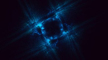 Soyut fraktal ışık arkaplanı 3 boyutlu oluşturuluyor
