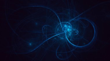 Soyut fraktal ışık arkaplanı 3 boyutlu oluşturuluyor