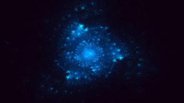 Soyut fraktal ışık arkaplanı 3 boyutlu oluşturuluyor