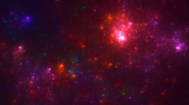 Soyut fraktal ışık arkaplanı 3 boyutlu oluşturuluyor