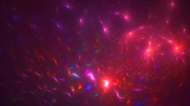 Soyut fraktal ışık arkaplanı 3 boyutlu oluşturuluyor