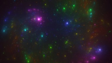 Soyut fraktal ışık arkaplanı 3 boyutlu oluşturuluyor