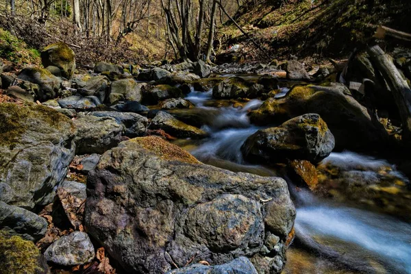 Hdr Outdoor Landscape Photography River Rocks — Stock Photo, Image