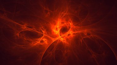 Soyut fraktal ışık arkaplanı 3 boyutlu oluşturuluyor