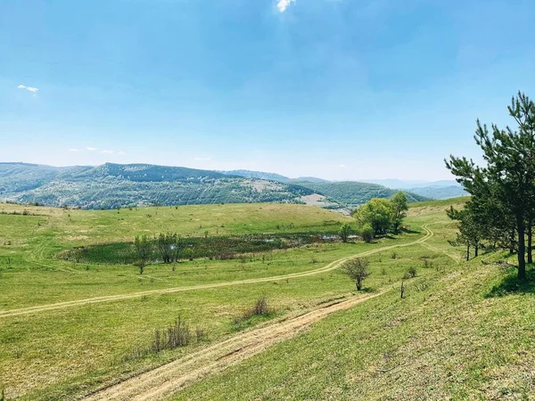 Tájkép Fotózás Hegyi Túrázás — Stock Fotó