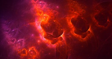 3B soyut renkli fraktal ışık arkaplanı oluşturma