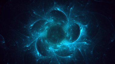 3B soyut renkli fraktal ışık arkaplanı oluşturma