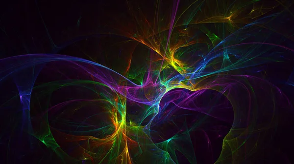 Rendering Abstract Colorful Fractal Light Background — Stock Photo, Image