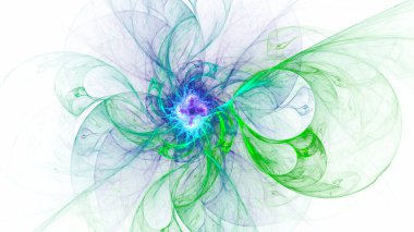 Soyut beyaz fraktal ışık arkaplanı oluşturuluyor