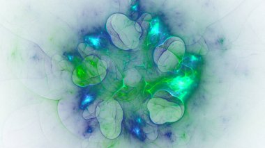 Soyut beyaz fraktal ışık arkaplanı oluşturuluyor