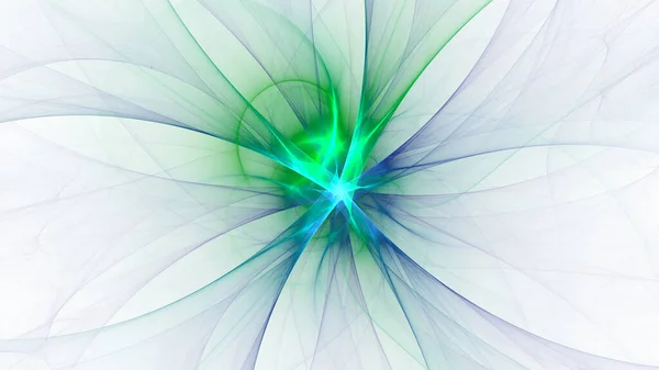 3D rendering abstract white fractal light background