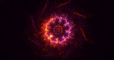 Fraktal 3D görüntüleme soyut ve parlak arkaplan