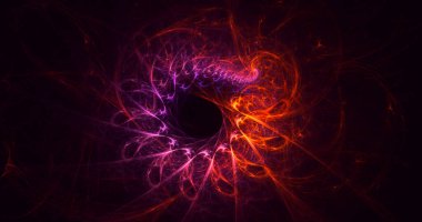 Fraktal 3D görüntüleme soyut ve parlak arkaplan