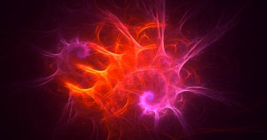 Fraktal 3D görüntüleme soyut ve parlak arkaplan