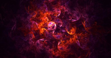 Fraktal 3D görüntüleme soyut ve parlak arkaplan