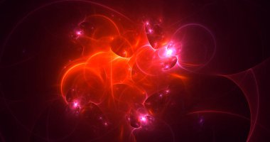 Fraktal 3D görüntüleme soyut ve parlak arkaplan