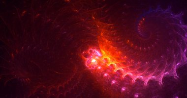 Fraktal 3D görüntüleme soyut ve parlak arkaplan
